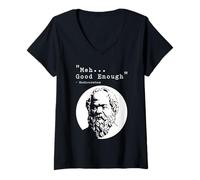 Donna Meh... Good Enough - Mediocrates Maglietta con Collo a V