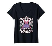 Donna Mei Dirndl is in da Wäsch Maglietta con Collo a V