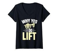 Donna Mellophonist, Membro della Band, Strumento I Do Lift Mellophone Maglietta con Collo a V