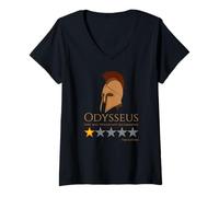 Donna Meme della Mitologia Greca Antica - Odysseus - Bronzo Era Grecia Maglietta con Collo a V