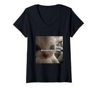 Donna Meme Divertente dallo Scorrimento Ya No Te la jales Bro Carino Gatto Maglietta con Collo a V