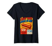 Donna Meme Hotdog I Got That Dog In Me Hot Dogs Combo Maglietta con Collo a V