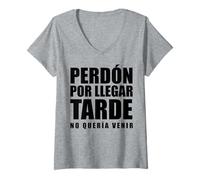 Donna Meme México Saying Souvenir Slang Words Sarcastic Quote Maglietta con Collo a V