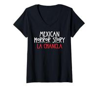 Donna Meme México Saying Souvenir Slang Words Sarcastic Quote Maglietta con Collo a V