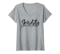 Donna Meme México Saying Souvenir Slang Words Sarcastic Quote Maglietta con Collo a V