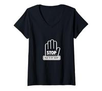 Donna Meme umoristico Stop Talk To My Agent AI Software Engineers Maglietta con Collo a V