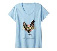 Donna Menopausa Divertente enopausa Floreale Quando Una Donna Arriva a Maglietta con Collo a V