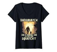 Donna Mens Dad Squatch Like A Dad Way More Squatchy Fathers Day Maglietta con Collo a V