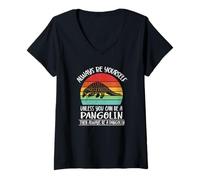 Donna Mens Womens Kids Retro Vintage Always Be Yourself Pangolin Maglietta con Collo a V