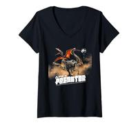 Donna Merchandising di Apex Predator Jurassic World Maglietta con Collo a V
