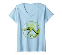 Donna Merchandising Jurassic Park Jurassic Park Raptor Maglietta con Collo a V