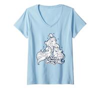 Donna Merchandising Ufficiale Wild Manes | Serie Animata | WMCAB002 Maglietta con Collo a V
