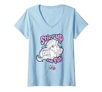 Donna Merchandising Ufficiale Wild Manes | Serie Animata | WMCAB003 Maglietta con Collo a V