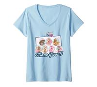 Donna Merchandising Ufficiale Wild Manes | Serie Animata | WMCAB015 Maglietta con Collo a V