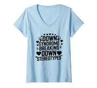 Donna Mese della sindrome di Down che abbattono gli stereotipi Maglietta con Collo a V