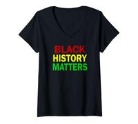 Donna Mese della Storia Nera BHM Maglietta con Collo a V