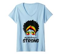 Donna Mese della Storia Nera La mia Storia è Forte Donna Donne Maglietta con Collo a V