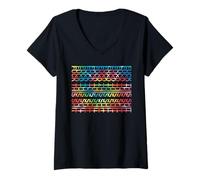 Donna Messaggio nascosto FTS Tie-Dye testo segreto divertente Maglietta con Collo a V