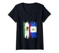 Donna Messico Nicaragua Maglietta con Collo a V