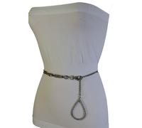 Donna Metallo Argento Catene Skinny Moda Cintura Hip Vita Acqua Goccia Fascino M