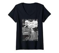 Donna Meteorologo Storm Chaser Let The Storm Rage on Maglietta con Collo a V