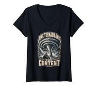 Donna Meteorologo Storm Chaser One Tornado Away from Content Maglietta con Collo a V