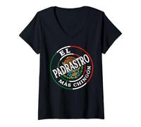 Donna Mexican Chingon Saying Souvenir Slang Sarcastic Chingona Maglietta con Collo a V