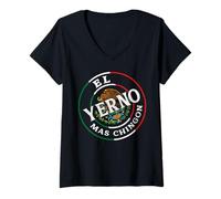 Donna Mexican Chingon Saying Souvenir Slang Sarcastic México Maglietta con Collo a V