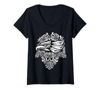 Donna Mexican Independence Day Mexico Souvenir Patriotic Fiesta Maglietta con Collo a V