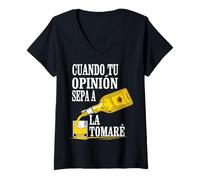 Donna Mexican Latina Chingona Cabrona Baddas Mexicans Tequila Maglietta con Collo a V