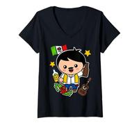 Donna Mexican Pride Souvenir Mexico Fiesta Borracho Cinco De Mayo Maglietta con Collo a V