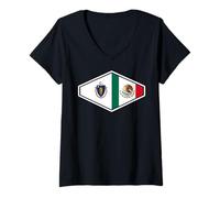 Donna Mexico Heritage: Massachusetts Pride Maglietta con Collo a V