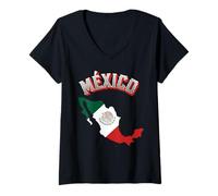 Donna México in My Veins Mexicans Heritage Tee Proud Mexican Roots Maglietta con Collo a V