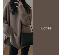 Donna Mezza Lunghezza Lavorato a Maglia Maglione Pullover Top Tinta Unita Lungo