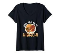 Donna Mi avevi a Hibachi Teppanyaki Cuoco Giapponese Hibachi Chef Maglietta con Collo a V
