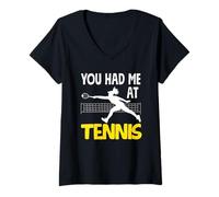 Donna Mi avevi al tennista Love Passion Sport Maglietta con Collo a V