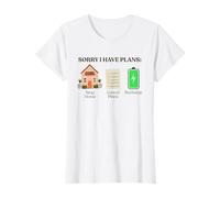 Donna Mi Dispiace Ho Piani Restare a casa Annulla Piani Salute mentale Maglietta