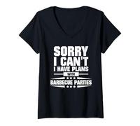 Donna Mi dispiace non posso avere piani con le feste barbecue Maglietta con Collo a V
