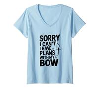 Donna Mi Dispiace Non Posso, Ho Piani con Il Mio Arco Maglietta con Collo a V
