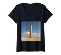 Donna Mi piacciono Molto Gli obelischi - Monumento all'obelisco Maglietta con Collo a V