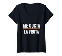 Donna Mi piace la frutta Maglietta con Collo a V