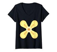 Donna Mi Piace Molto Il tè ai Fiori di Osmanto Asia Orientale Maglietta con Collo a V