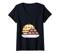 Donna Mi Piace Molto la Cucina Indiana Chole Bhature Maglietta con Collo a V