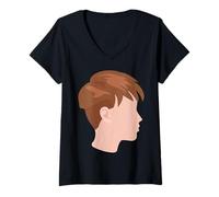 Donna Mi Piace Molto Pixi Cuts Pixie Cut Maglietta con Collo a V