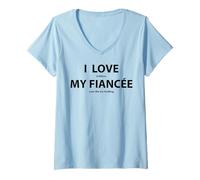 Donna Mi Piace Quando la mia Fidanzata Mi Lascia Andare a Golf Divertente Maglietta con Collo a V