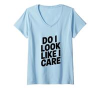 Donna Mi Sembra Che Mi importi? Divertente Sarcastico Umorismo Maglietta con Collo a V