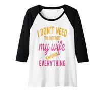 Donna Mia Moglie - Moglie Umorismo Coppia Citazione Matrimonio Maglia con Maniche Raglan