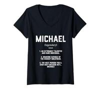 Donna Michael Definition Funny Talented Great Mike Cosplay Michael Maglietta con Collo a V