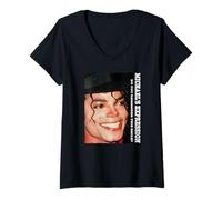 Donna Michael Jackson 710 Maglietta con Collo a V