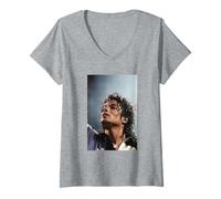 Donna Michael Jackson dal Vivo Milton Keynes Bad Tour 1988 Maglietta con Collo a V